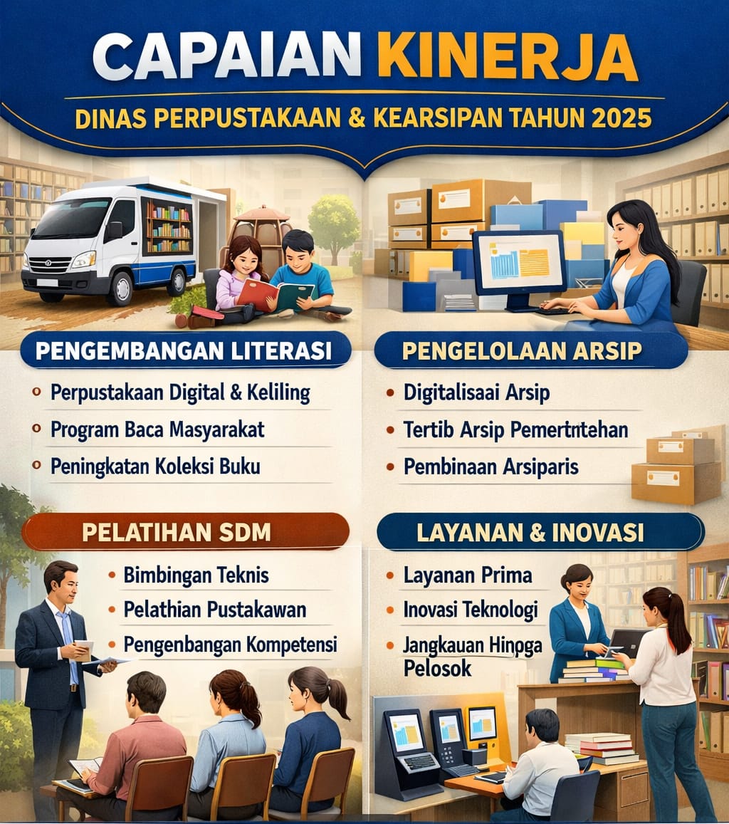 Cover : Capaian Kinerja Dinas Perpustakaan Tahun 2025