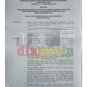 SK Tim Pengelola Informasi Sahabat Anak (PISA)