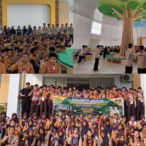 Sambut Siswa Baru SMPN 1 Siak, Dispusip Siak Gelar Program LITERAKU SIAK dalam Rangka MPLS